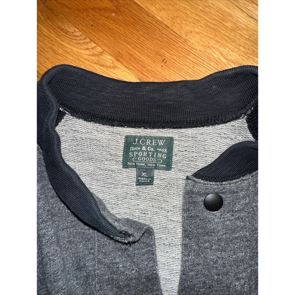 Vintage J Crew Jacket 90's Y2K Snap Preppy Athletic‎ Authentic Fleece Size XL - Picture 3 of 5